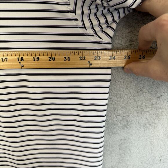 Peter Millar Shirt Mens L White Polo Short Sleeve Performance Summer Comfort - Picture 5 of 8